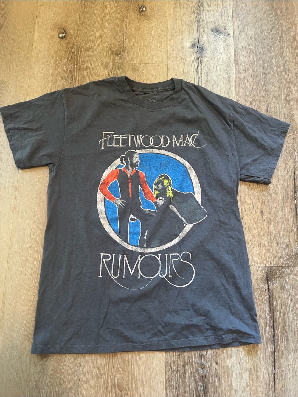 Fleetwood Mac 'Rumours' Grey Graphic Tee Medium 100% Cotton